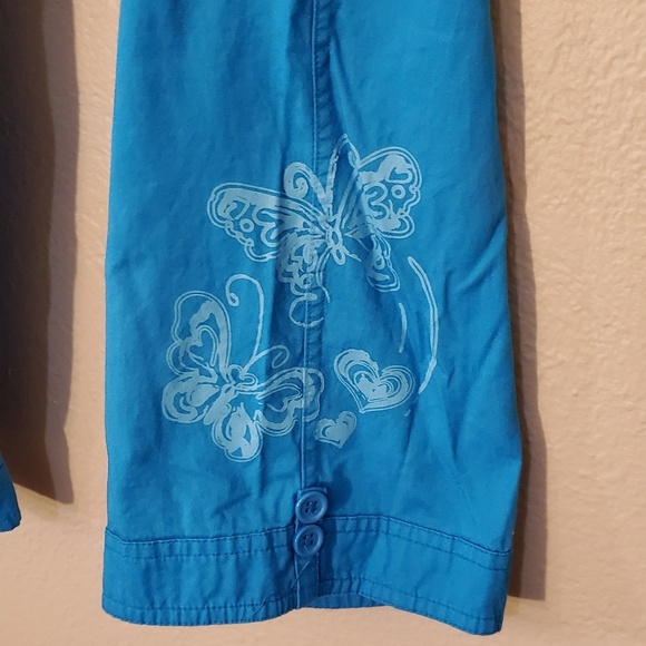 Pony tails teal capris pants 14 - Picture 5 of 5